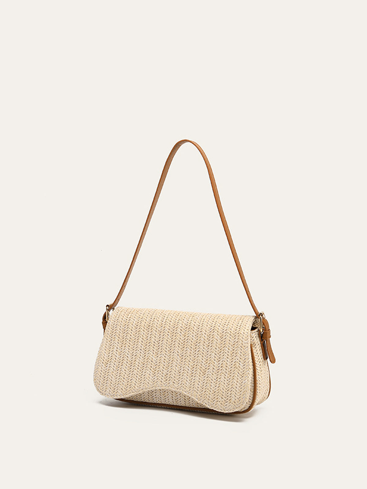 Sac à bandoulière en paille tissée