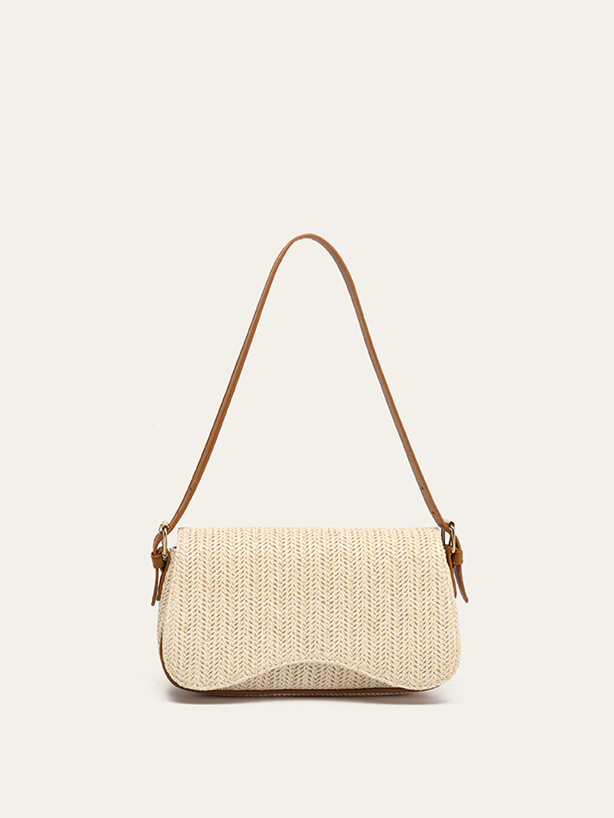 Sac à bandoulière en paille tissée