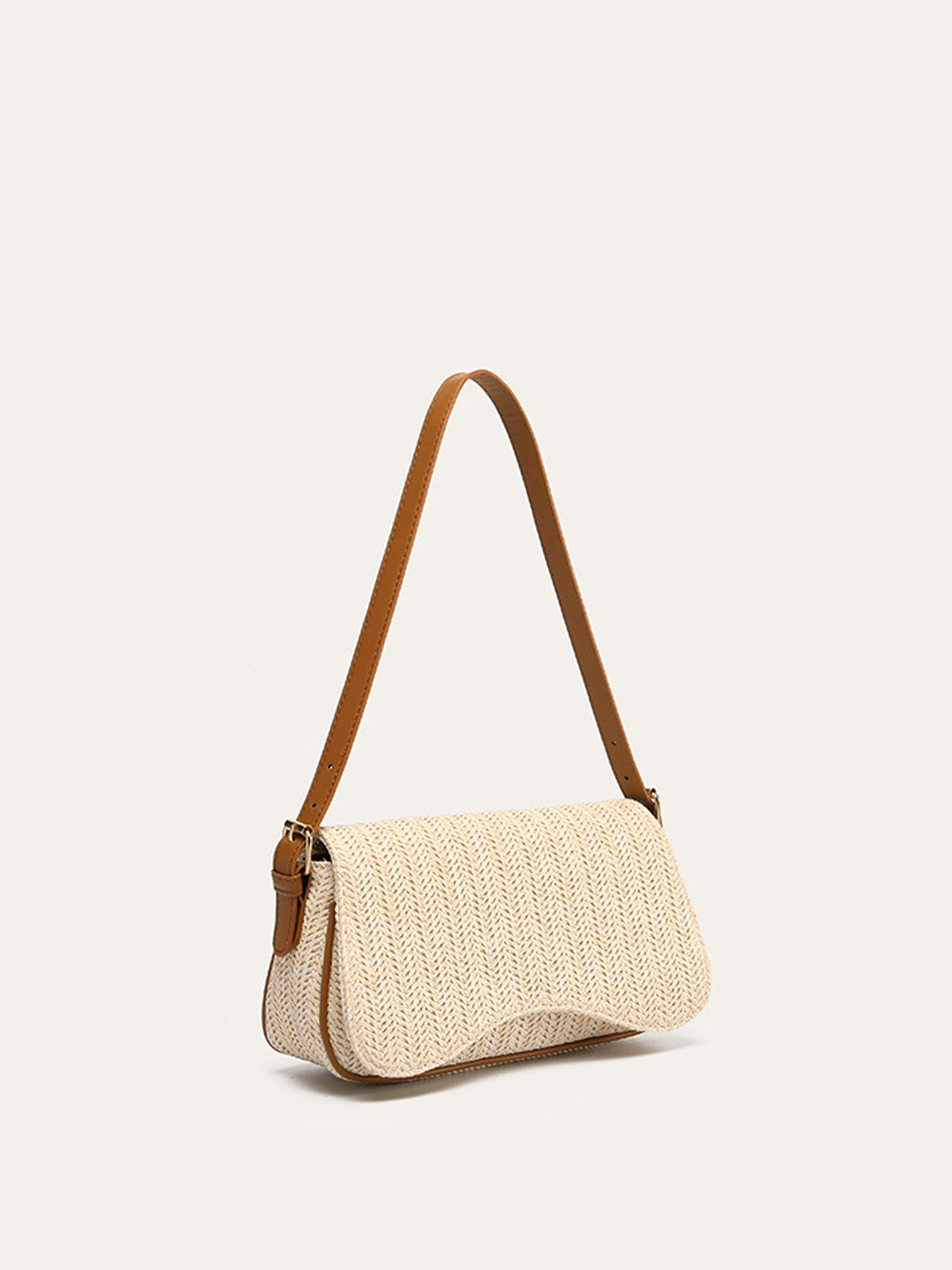 Sac à bandoulière en paille tissée