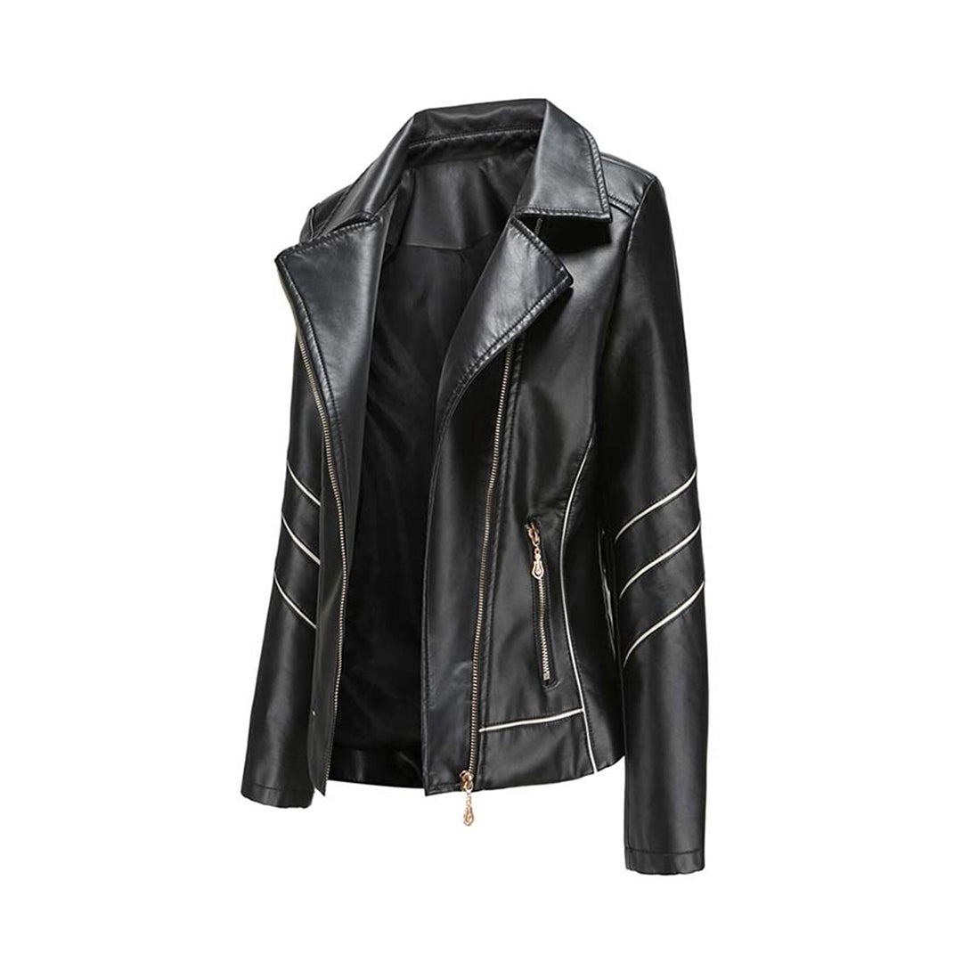 HANNIE - Élégante Veste d'Été en Cuir