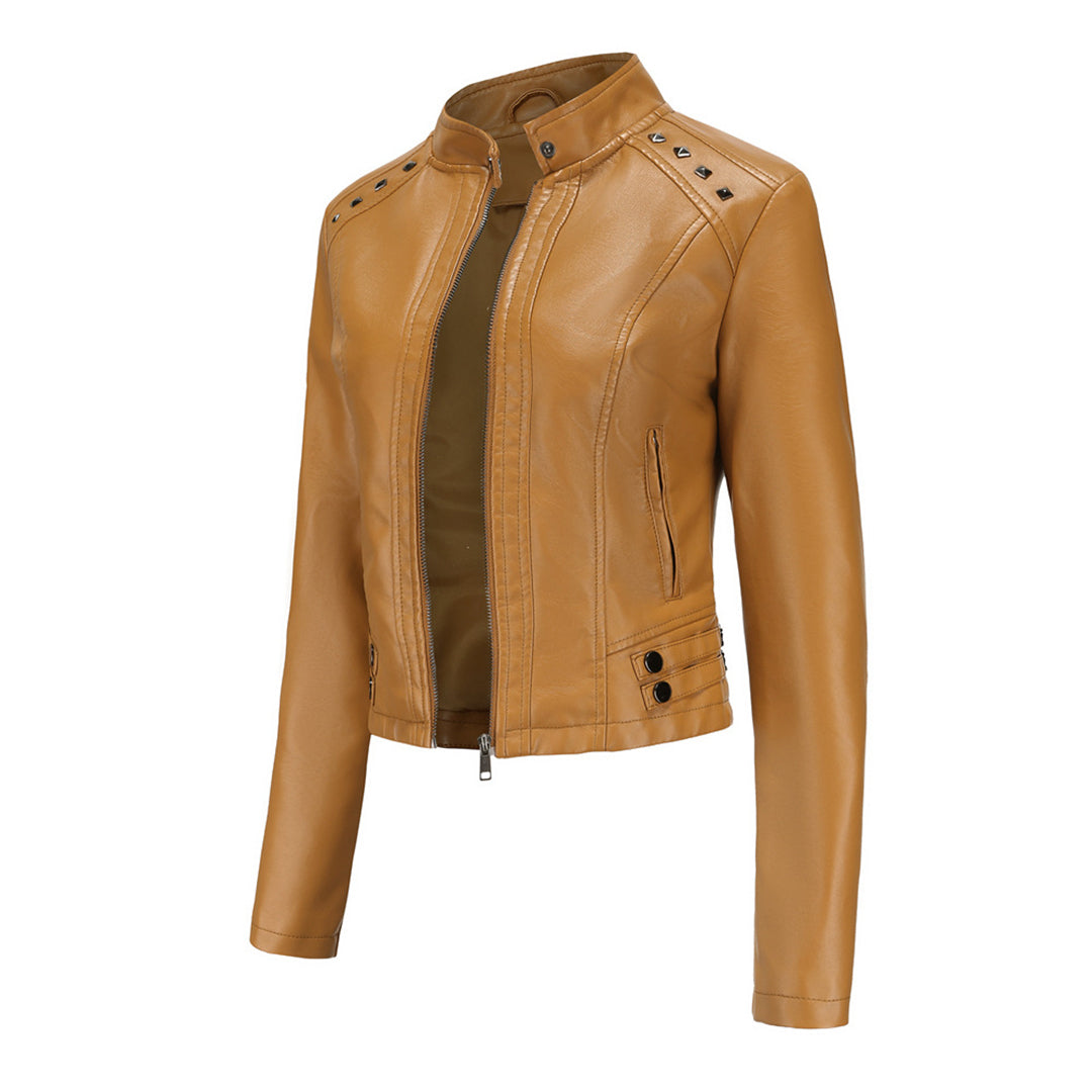 NAJLA - Élégante Veste d'Été en Cuir