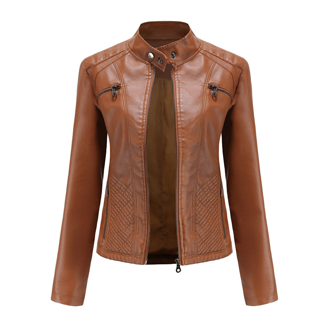 ANDRIJANA - Élégante Veste d'Été en Cuir