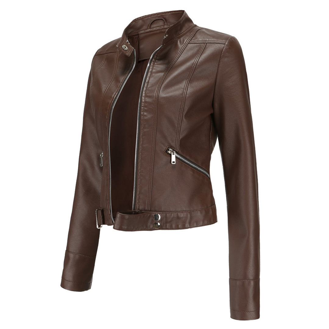 OXANA - Veste en cuir courte pour femmes, collection printemps/été