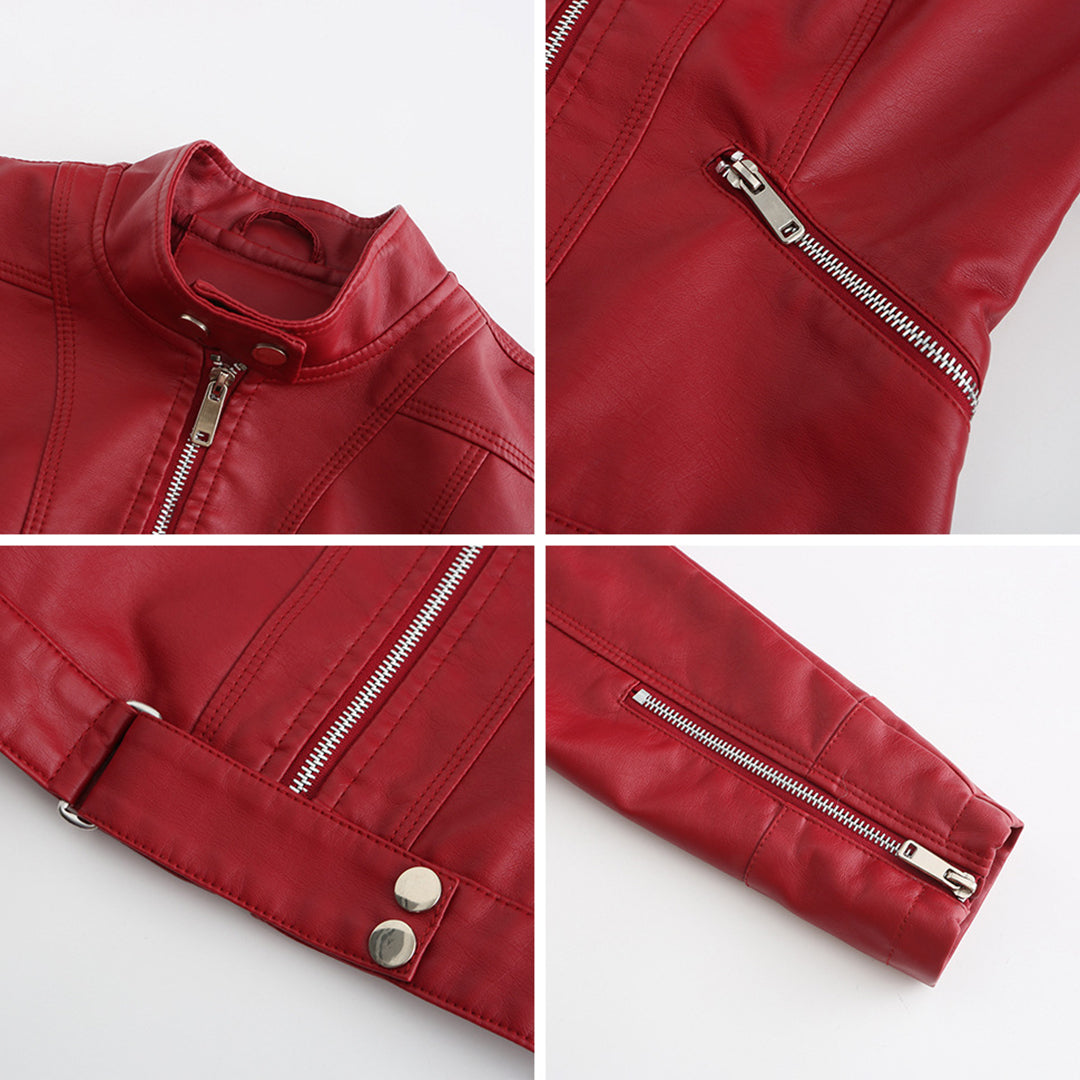 OXANA - Veste en cuir courte pour femmes, collection printemps/été