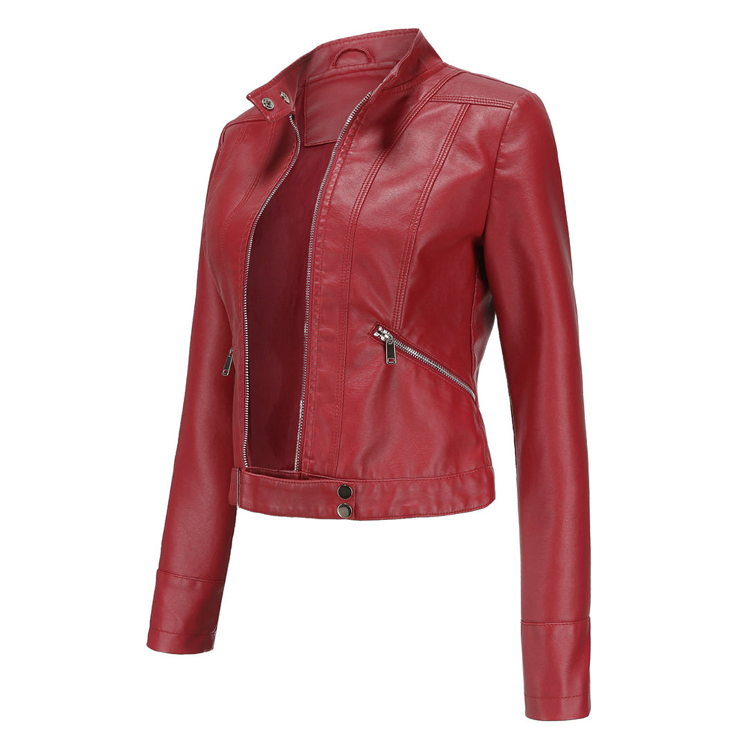 OXANA - Veste en cuir courte pour femmes, collection printemps/été