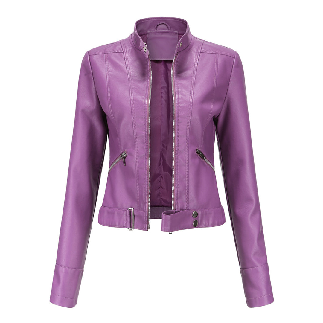 OXANA - Veste en cuir courte pour femmes, collection printemps/été