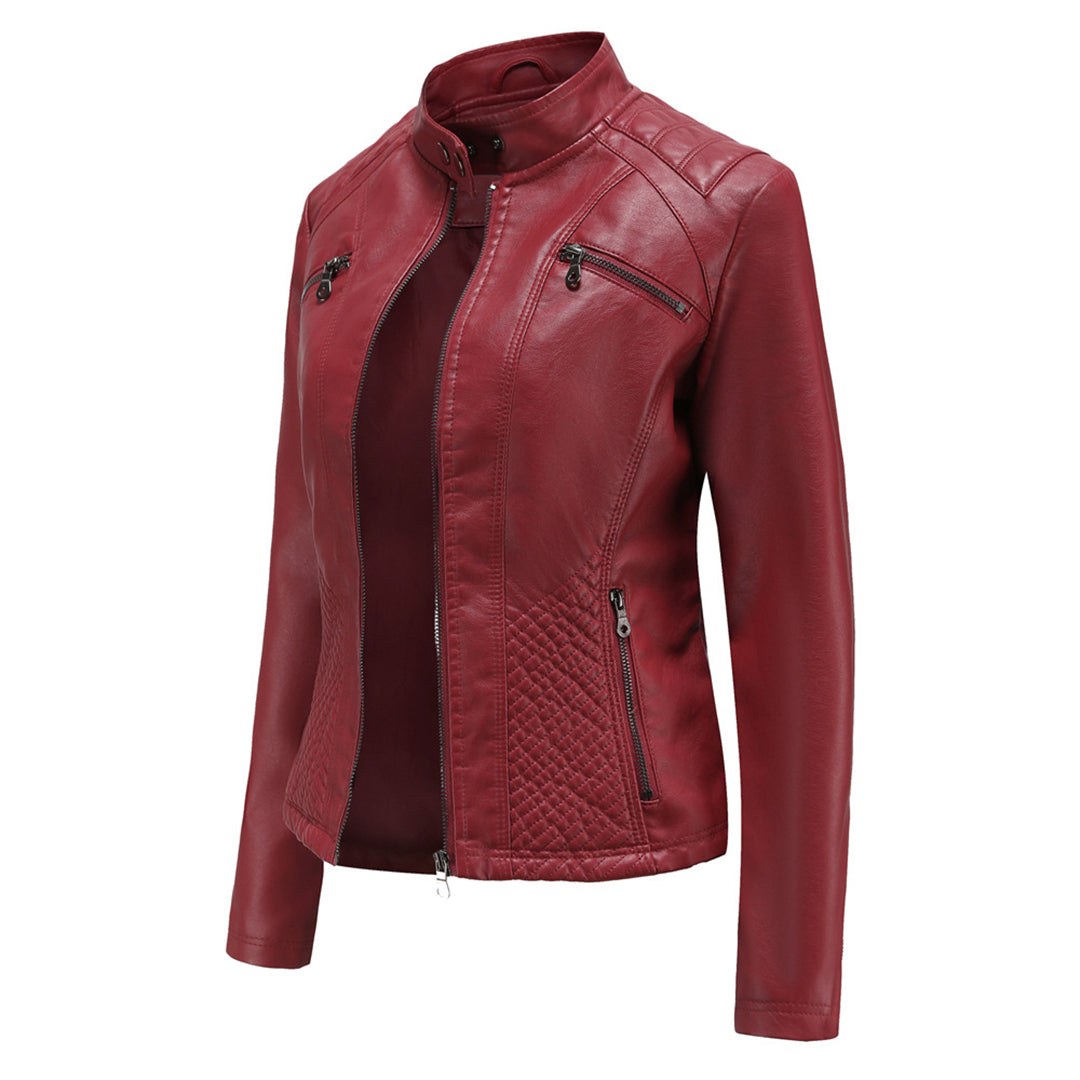 ANDRIJANA - Élégante Veste d'Été en Cuir