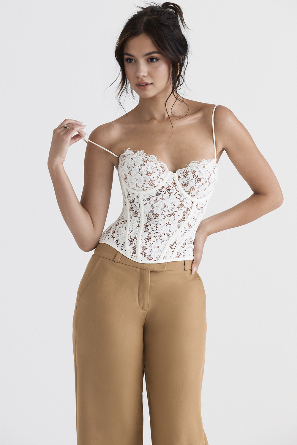 Corset en dentelle blanche Samantha