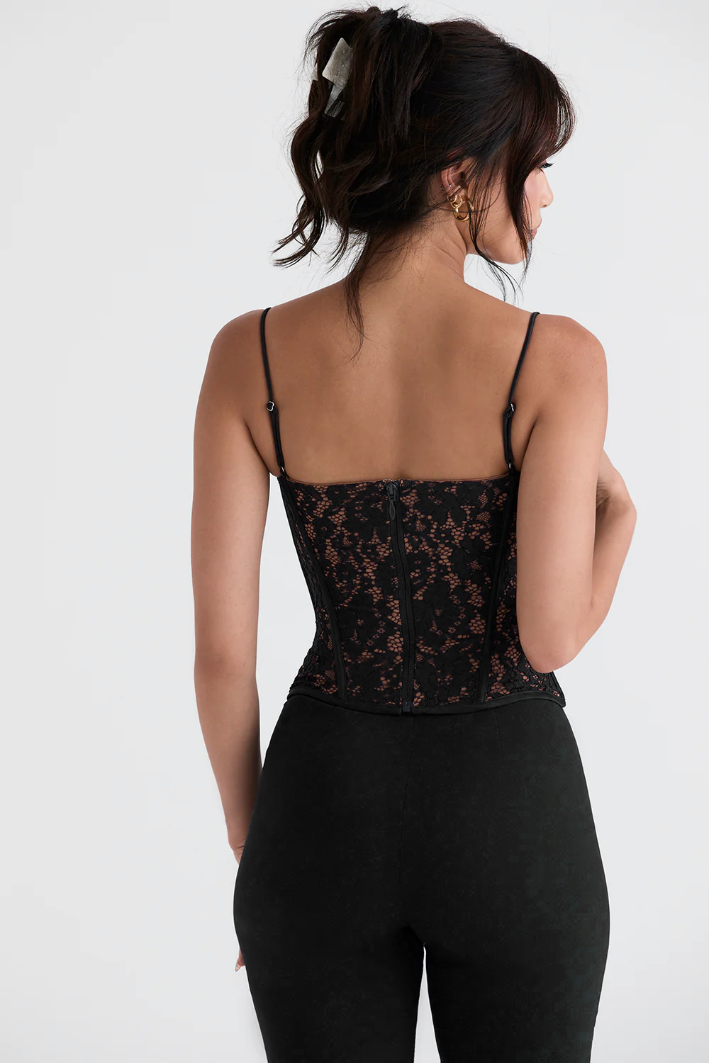 Corset en dentelle noire Samantha